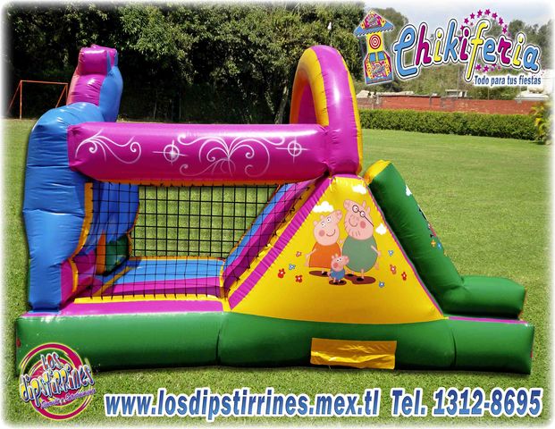 3 PEPA PIG CON ESCALADORA  3.5M X 5.5M