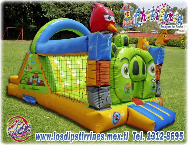 1 ANGRY BIRDS CON ESCALADORA  3.5 M X 6M